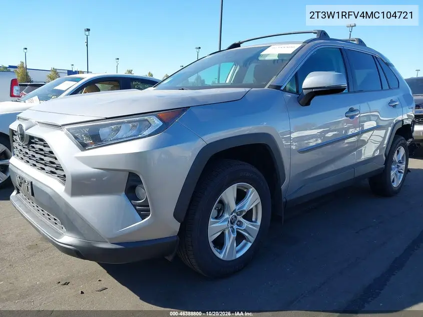 2021 TOYOTA RAV 4 VIN 2T3W1RFV4MC104721 — фото 2