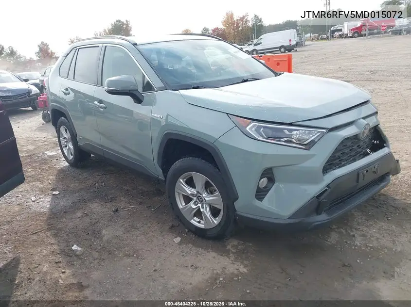 TOYOTA RAV 4 2021, VIN JTMR6RFV5MD015072