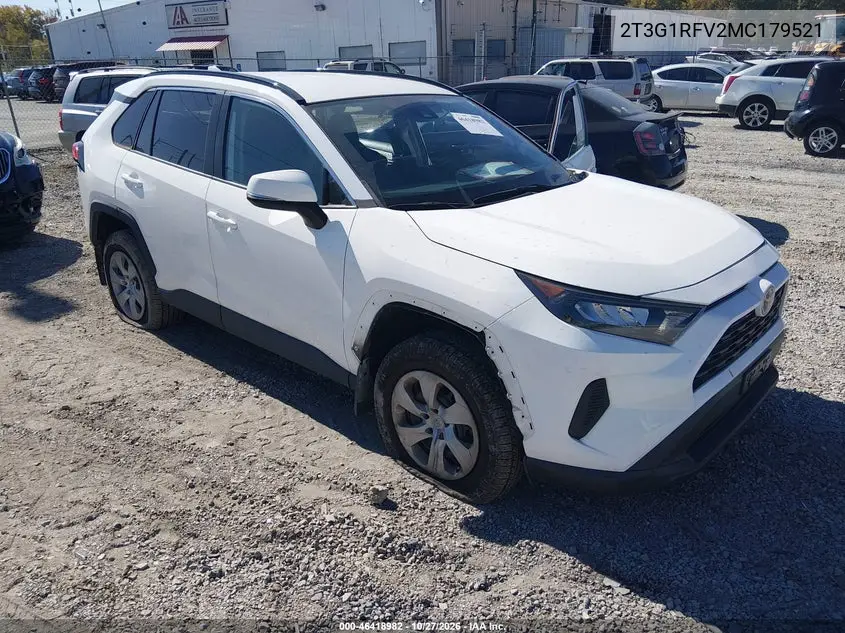 TOYOTA RAV 4 2021, VIN 2T3G1RFV2MC179521