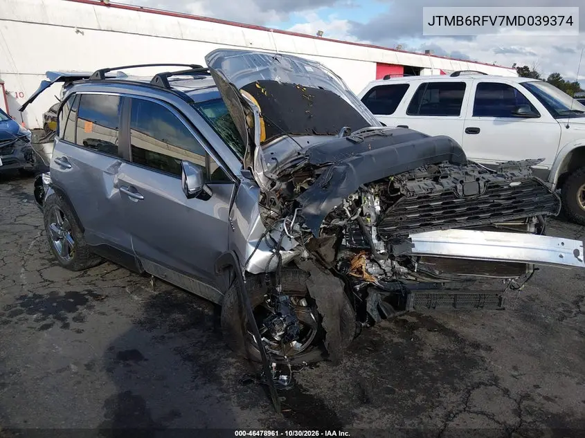 TOYOTA RAV 4 2021, VIN JTMB6RFV7MD039374