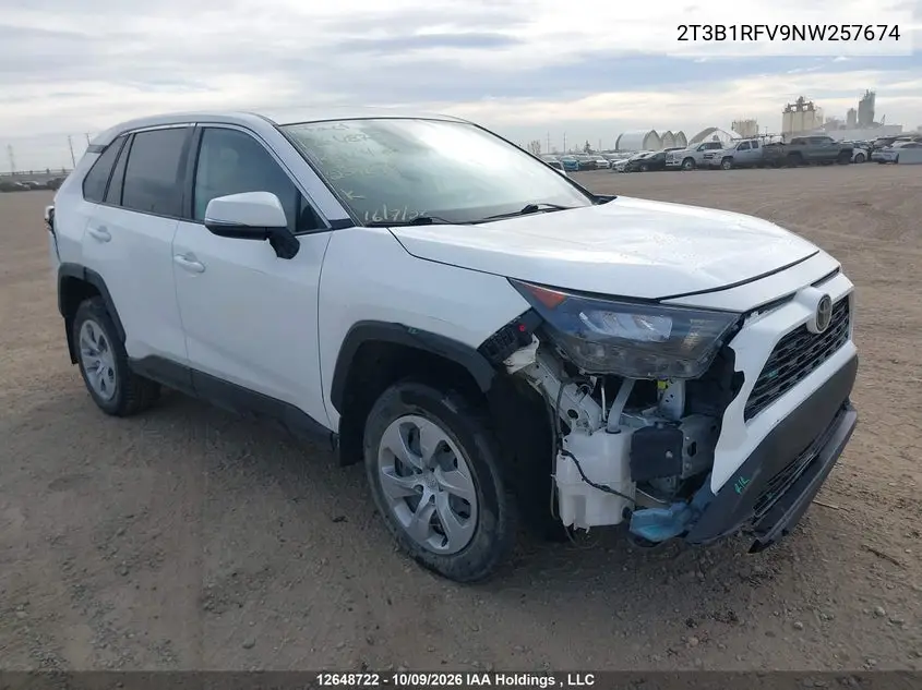 TOYOTA RAV 4 2022, VIN 2T3B1RFV9NW257674