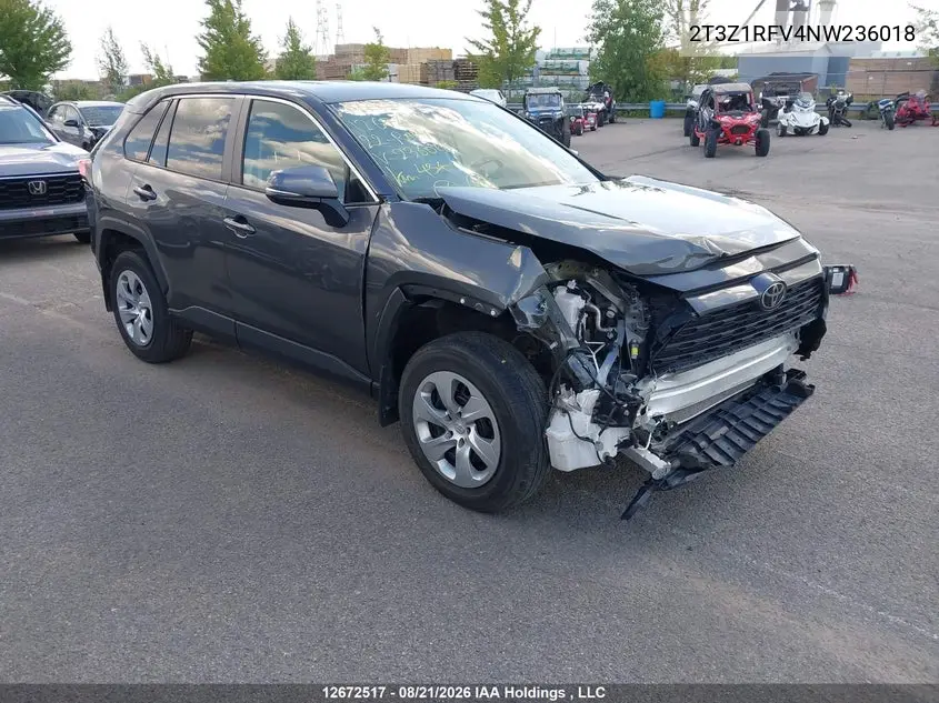 TOYOTA RAV 4 2022, VIN 2T3Z1RFV4NW236018
