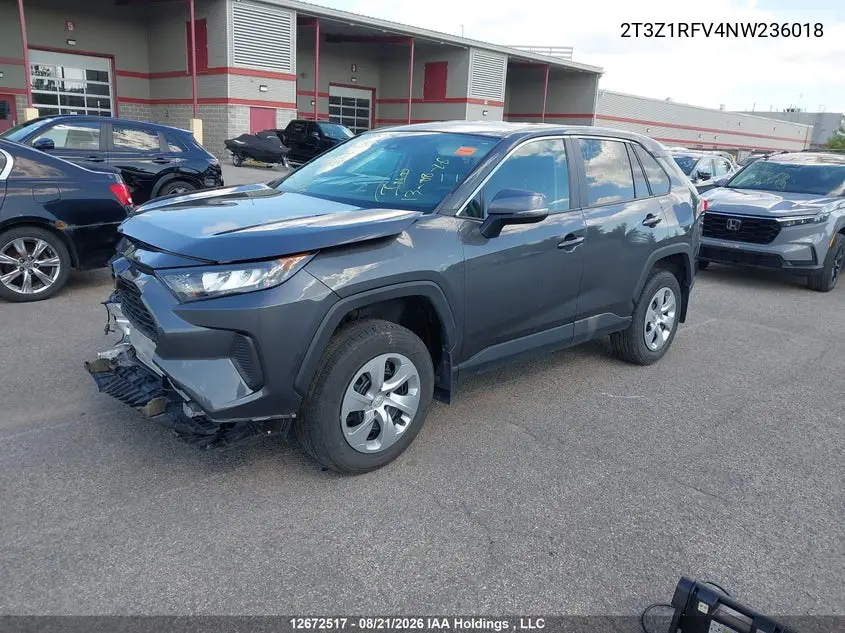2022 TOYOTA RAV 4 VIN 2T3Z1RFV4NW236018 — фото 2