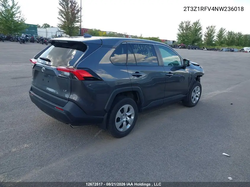 2022 TOYOTA RAV 4 VIN 2T3Z1RFV4NW236018 — фото 4