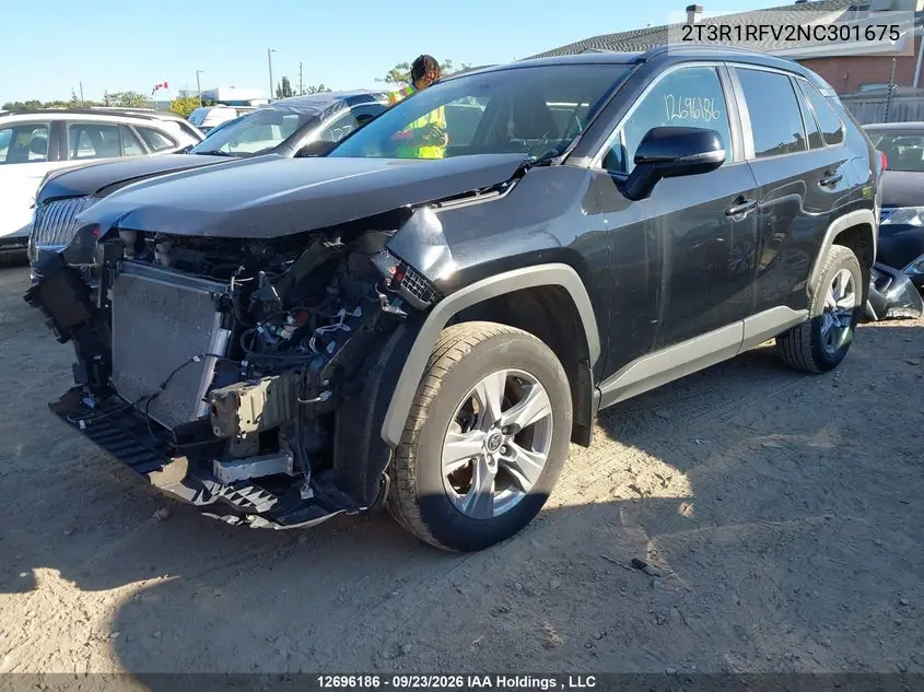 2022 TOYOTA RAV 4 VIN 2T3R1RFV2NC301675 — фото 2