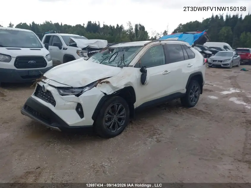 2022 TOYOTA RAV 4 VIN 2T3DWRFV1NW150158 — фото 2