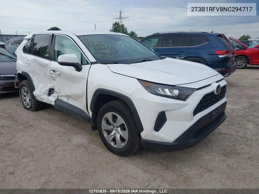 TOYOTA RAV 4 2022, VIN 2T3B1RFV8NC294717