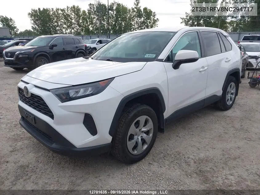 2022 TOYOTA RAV 4 VIN 2T3B1RFV8NC294717 — фото 2