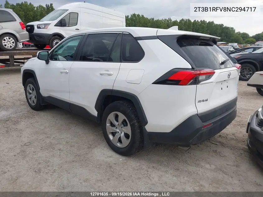 2022 TOYOTA RAV 4 VIN 2T3B1RFV8NC294717 — фото 3