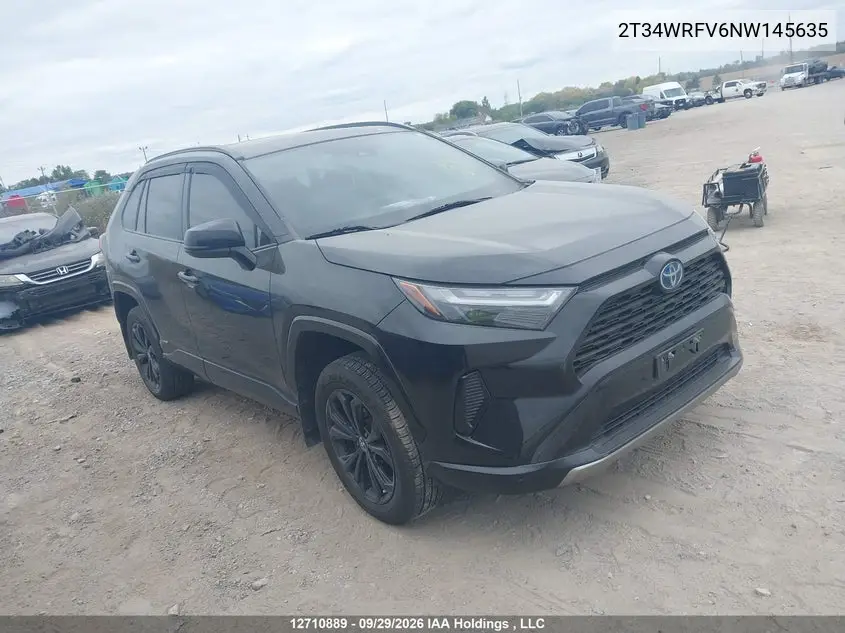 TOYOTA RAV 4 2022, VIN 2T34WRFV6NW145635