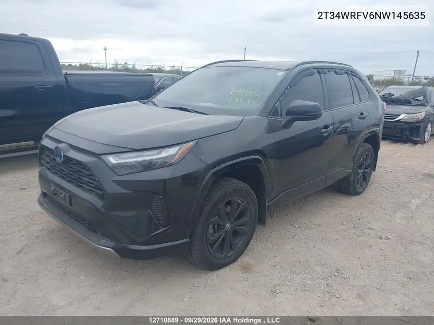 2022 TOYOTA RAV 4 VIN 2T34WRFV6NW145635 — фото 2