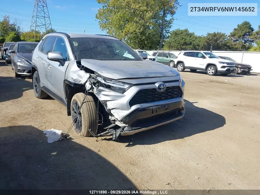 TOYOTA RAV 4 2022, VIN 2T34WRFV6NW145652