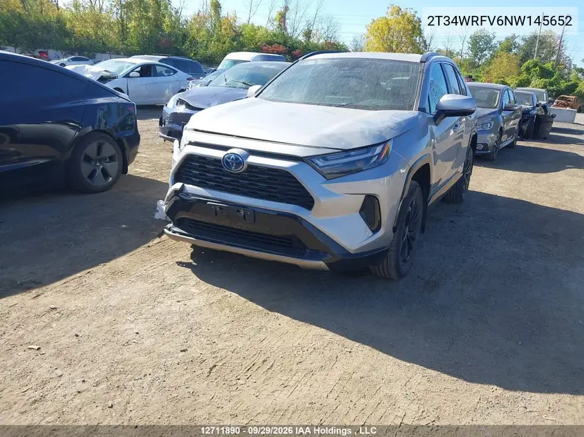 2022 TOYOTA RAV 4 VIN 2T34WRFV6NW145652 — фото 2