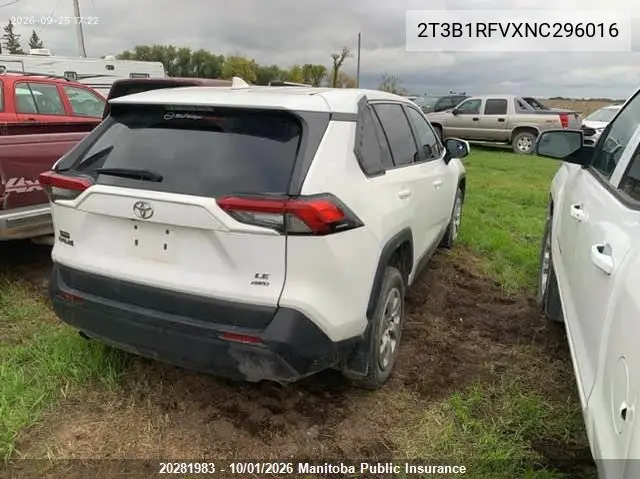 2022 TOYOTA RAV 4 VIN 2T3B1RFVXNC296016 — фото 4