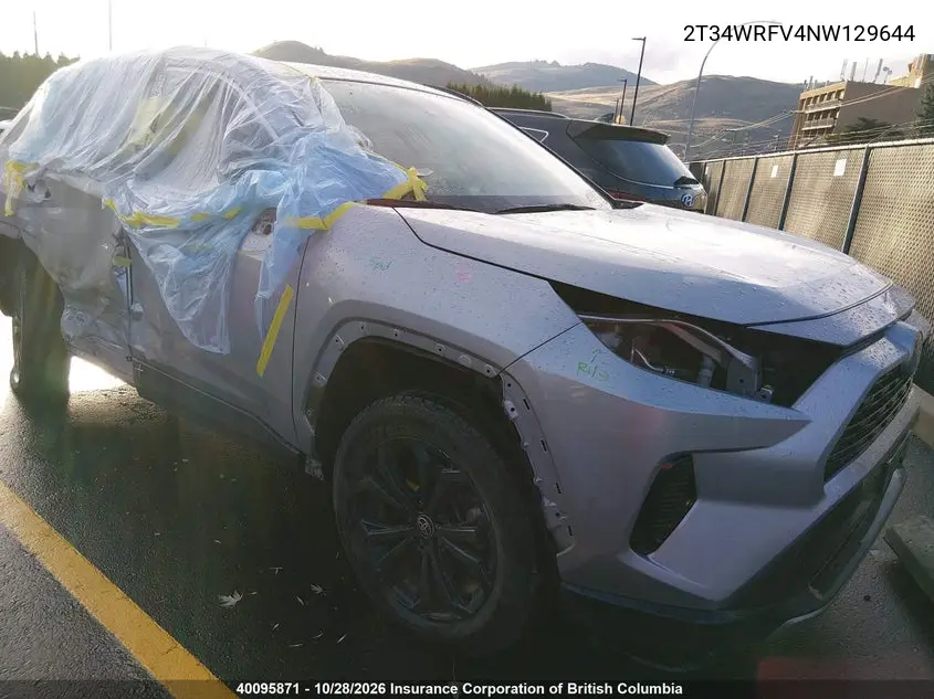 TOYOTA RAV 4 2022, VIN 2T34WRFV4NW129644