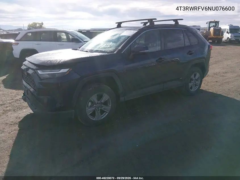 2022 TOYOTA RAV 4 VIN 4T3RWRFV6NU076600 — фото 2