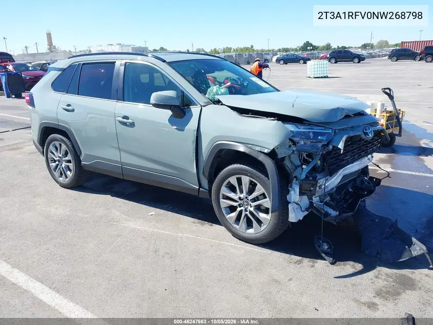 TOYOTA RAV 4 2022, VIN 2T3A1RFV0NW268798