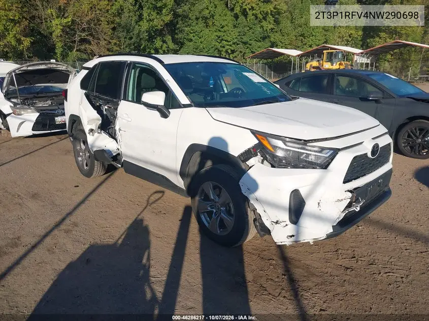 TOYOTA RAV 4 2022, VIN 2T3P1RFV4NW290698
