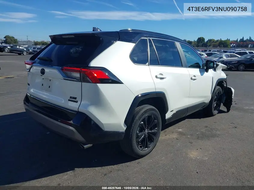 2022 TOYOTA RAV 4 VIN 4T3E6RFV3NU090758 — фото 4