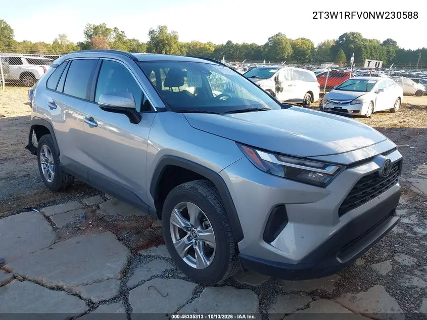 TOYOTA RAV 4 2022, VIN 2T3W1RFV0NW230588