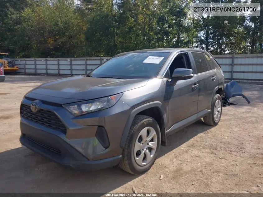 2022 TOYOTA RAV 4 VIN 2T3G1RFV6NC261706 — фото 2