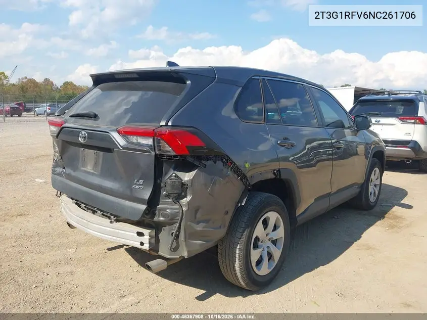 2022 TOYOTA RAV 4 VIN 2T3G1RFV6NC261706 — фото 4