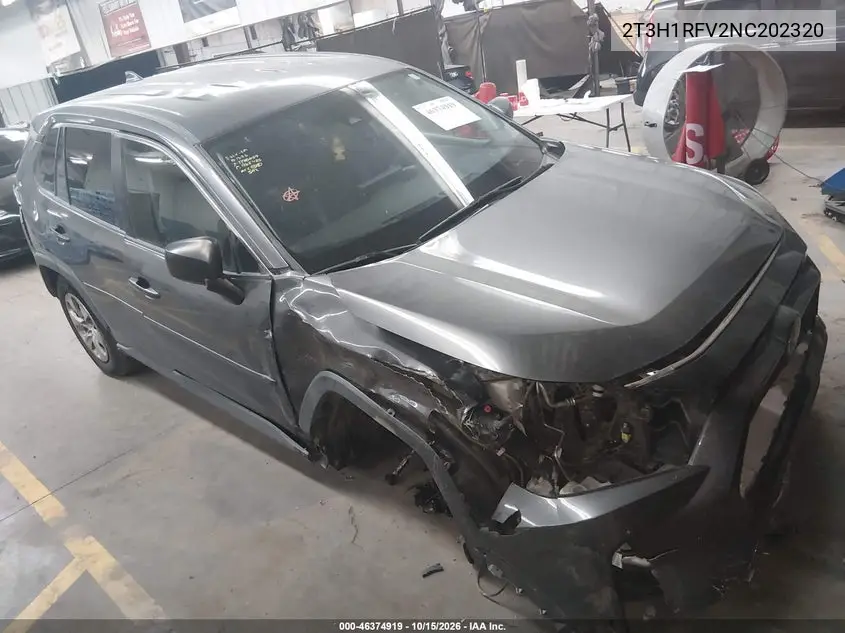 TOYOTA RAV 4 2022, VIN 2T3H1RFV2NC202320