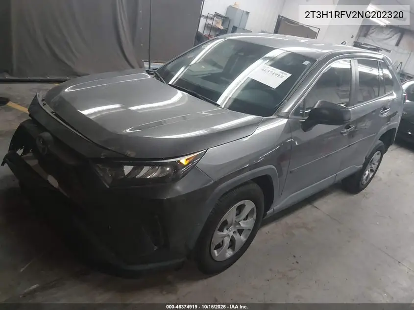 2022 TOYOTA RAV 4 VIN 2T3H1RFV2NC202320 — фото 2