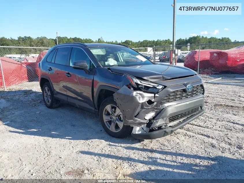 TOYOTA RAV 4 2022, VIN 4T3RWRFV7NU077657