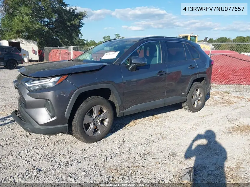2022 TOYOTA RAV 4 VIN 4T3RWRFV7NU077657 — фото 2