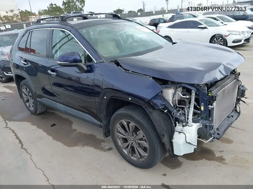 TOYOTA RAV 4 2022, VIN 4T3D6RFV0NU077333