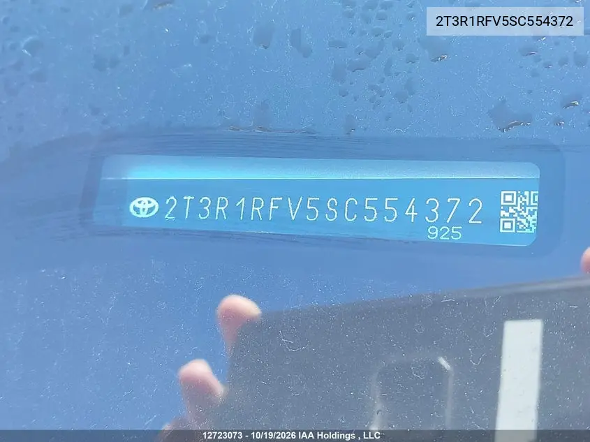 2025 TOYOTA RAV 4 VIN 2T3R1RFV5SC554372 — фото 9