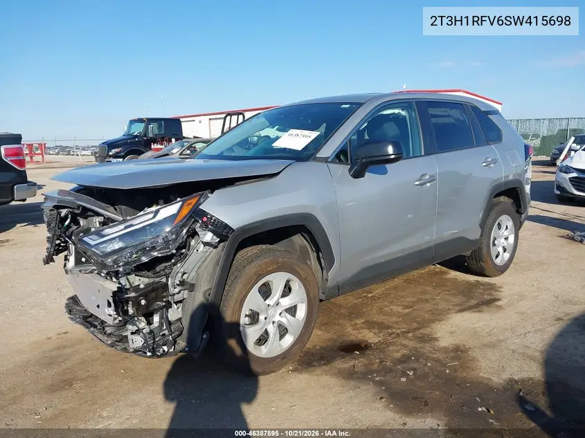 2025 TOYOTA RAV 4 VIN 2T3H1RFV6SW415698 — фото 2