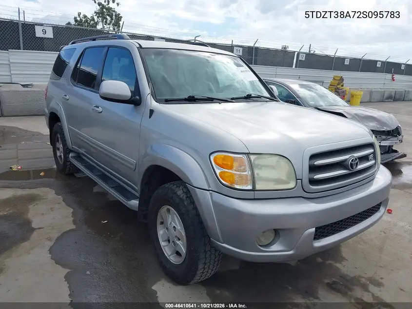 TOYOTA SEQUOIA 2002, VIN 5TDZT38A72S095783