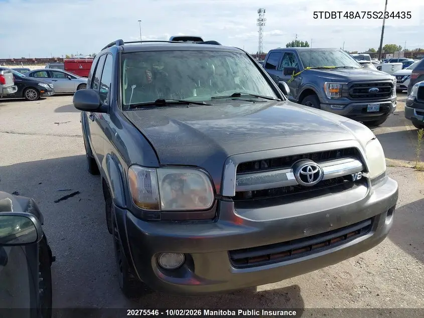 TOYOTA SEQUOIA 2005, VIN 5TDBT48A75S234435