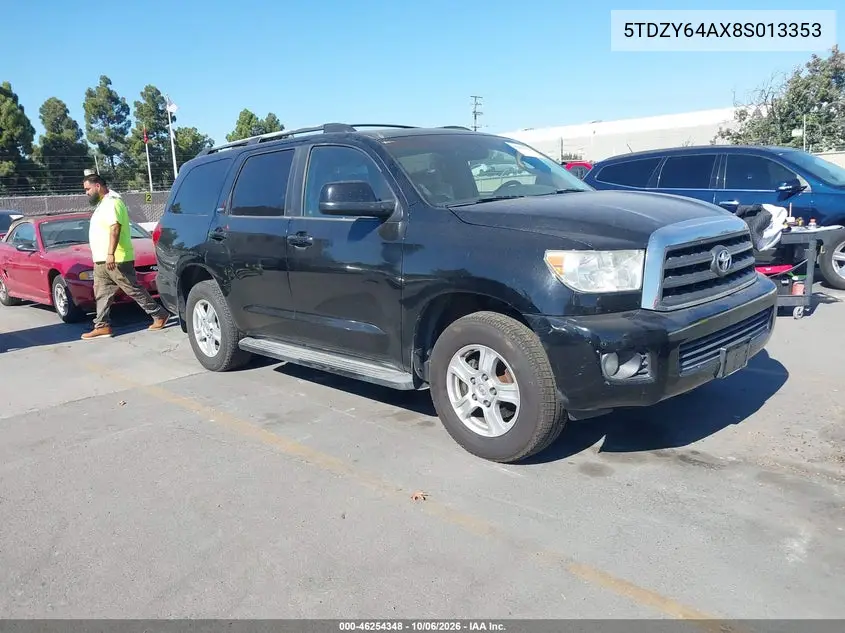 TOYOTA SEQUOIA 2008, VIN 5TDZY64AX8S013353