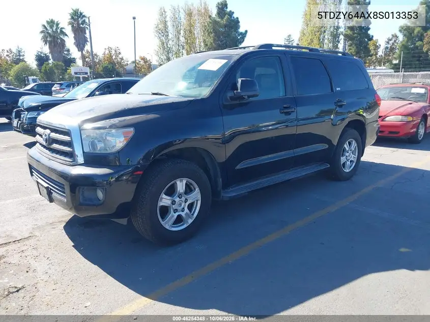 2008 TOYOTA SEQUOIA VIN 5TDZY64AX8S013353 — фото 2