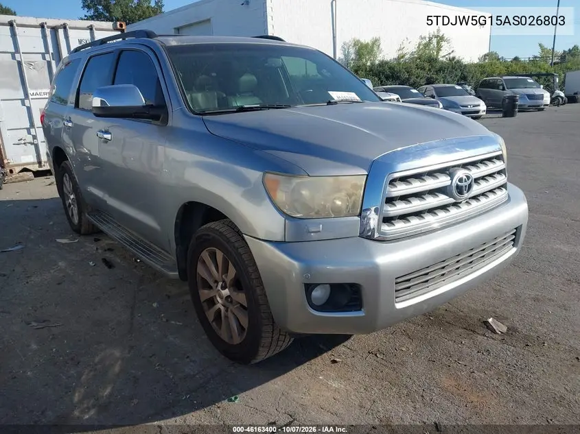 TOYOTA SEQUOIA 2010, VIN 5TDJW5G15AS026803