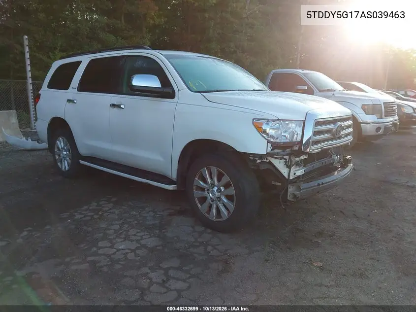 TOYOTA SEQUOIA 2010, VIN 5TDDY5G17AS039463