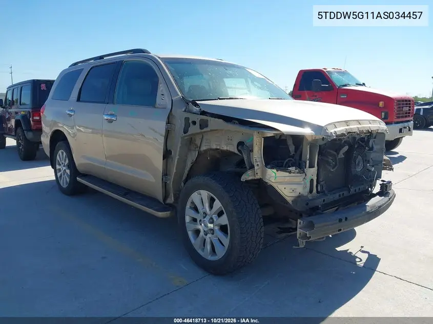 TOYOTA SEQUOIA 2010, VIN 5TDDW5G11AS034457