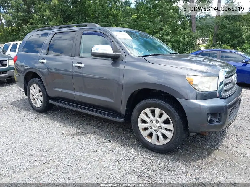 TOYOTA SEQUOIA 2012, VIN 5TDDW5G14CS065219