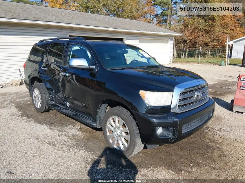 TOYOTA SEQUOIA 2014, VIN 5TDDW5G16ES104203