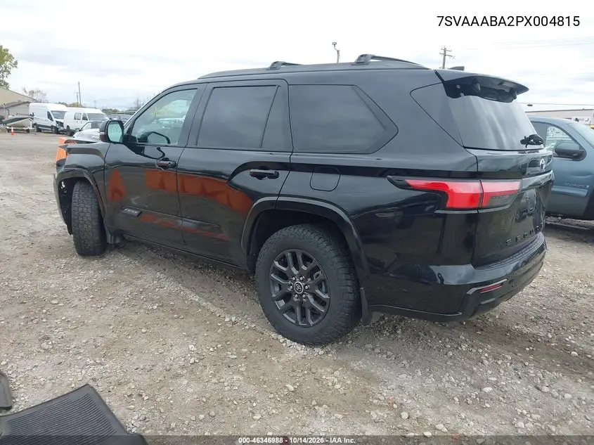 2023 TOYOTA SEQUOIA VIN 7SVAAABA2PX004815 — фото 3