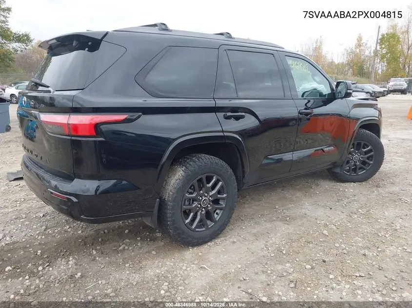 2023 TOYOTA SEQUOIA VIN 7SVAAABA2PX004815 — фото 4