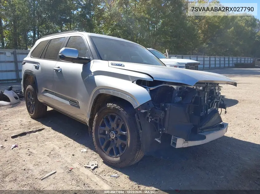 TOYOTA SEQUOIA 2024, VIN 7SVAAABA2RX027790
