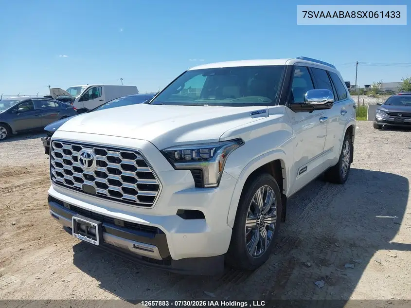 2025 TOYOTA SEQUOIA VIN 7SVAAABA8SX061433 — фото 2
