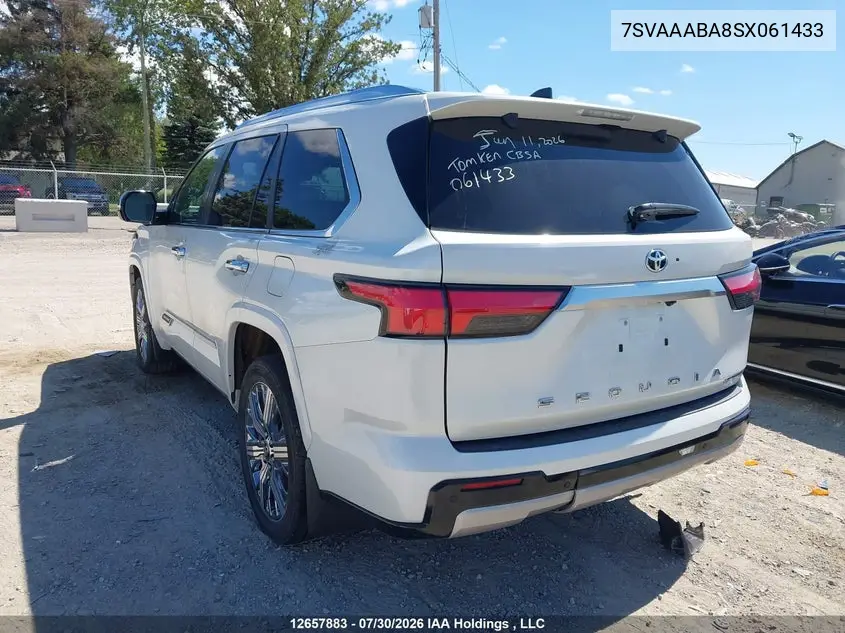 2025 TOYOTA SEQUOIA VIN 7SVAAABA8SX061433 — фото 3