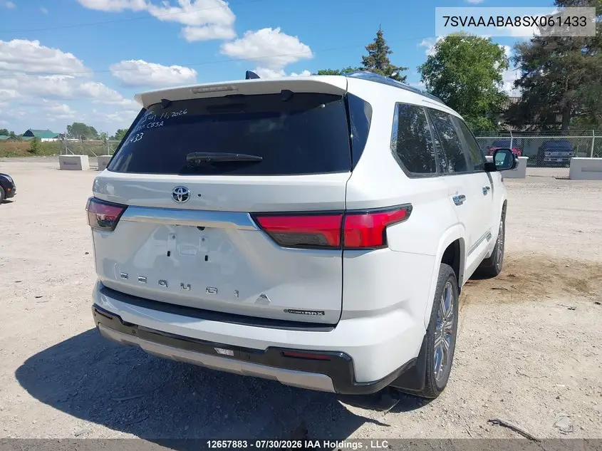 2025 TOYOTA SEQUOIA VIN 7SVAAABA8SX061433 — фото 4