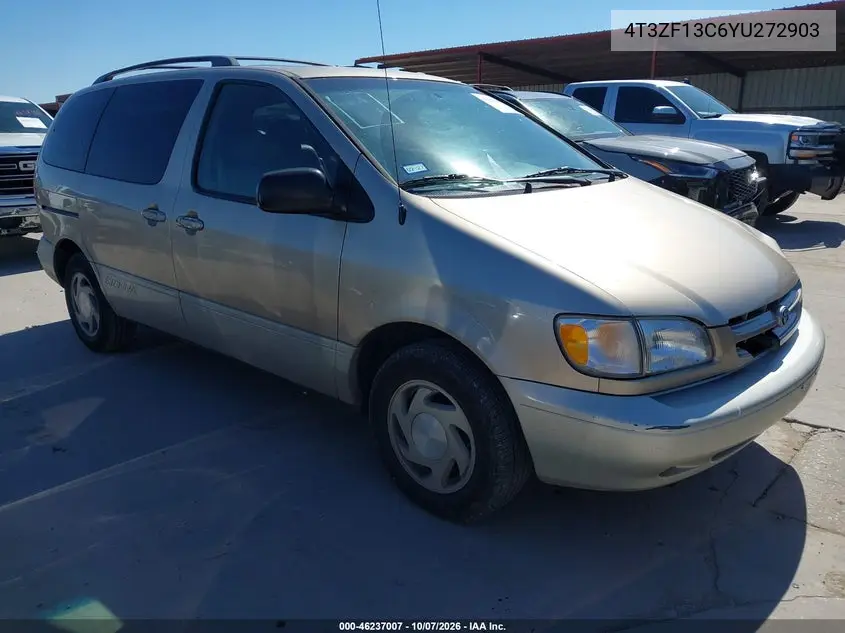 TOYOTA SIENNA 2000, VIN 4T3ZF13C6YU272903