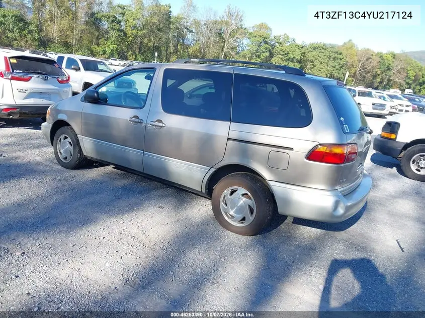 2000 TOYOTA SIENNA VIN 4T3ZF13C4YU217124 — фото 3